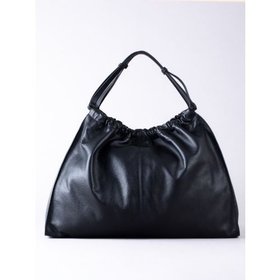 Newland Leather Slouch Tote Bag in Black