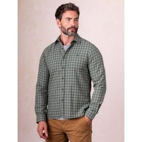 Keswick Flannel Check Shirt in Green - Small