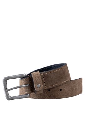 Eskin Suede Belt in Walnut