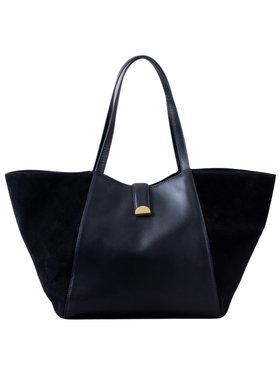 Hardwick Leather and Suede Tote Bag in Black