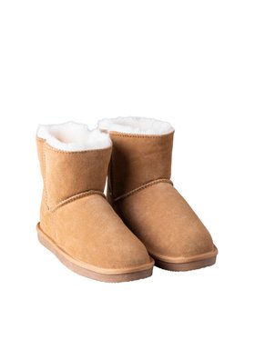 Ladies' Sheepskin Boot Slippers in Tan