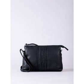 Eden Leather Cross Body Bag in Black
