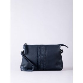 Eden Leather Cross Body Bag in Navy