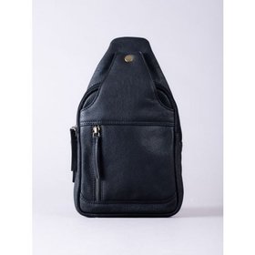 Explorer Leather Sling Bag in Black