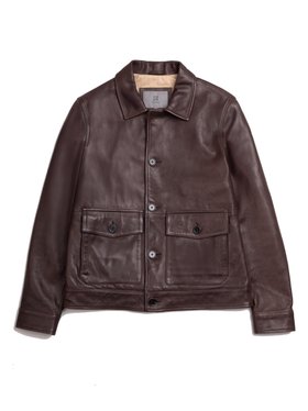 Embleton Leather Jacket in Brown
