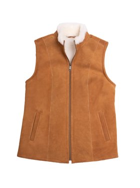 Grange Women's Sheepskin Gilet in Tan