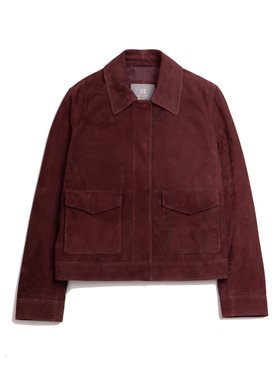 Southey Suede Jacket in Burgundy