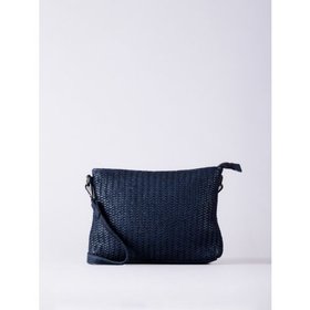 Wreay Leather Cross Body Bag in Navy