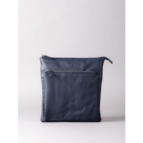 Enderby Leather Cross Body Bag in Navy