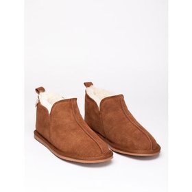 Men's Suede Slipper Boot in Tan - Size 7