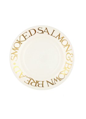 Gold Toast Smoked Salmon Medium Dinner Plate