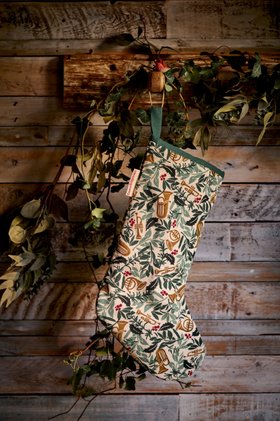 Bring In The Green Fabric Stocking