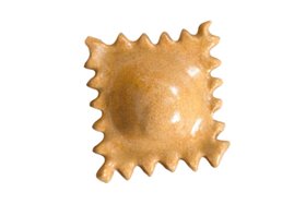 Raviolini Ceramic Pasta Pin Badge in Plain Glaze