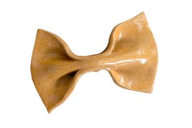 Farfalle Ceramic Pasta Pin Badge in Plain Glaze