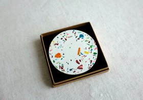 Drinks Coasters with Terrazzo Design