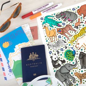 Safari Reusable Silicone Colouring Mat