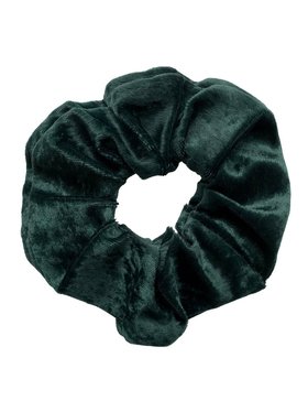 Dark green crushed velvet scrunchie