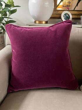 Luxury mohair velvet cushion