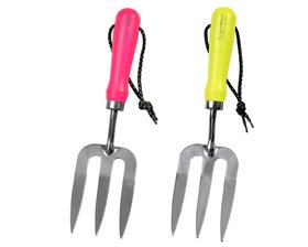 FloraBrite® Fluorescent Hand Fork – Bright Garden Tool in Pink or Yellow | Burgon & Ball