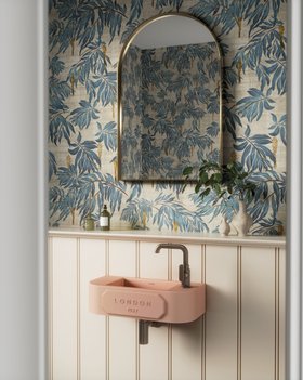 C.P. Hart - London Cloakroom Basin in Dusky Pink
