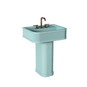C.P. Hart Monroe Pedestal Basin in Duck Egg by Kast