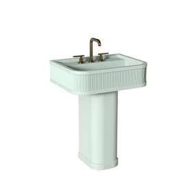 C.P. Hart Monroe Pedestal Basin in Mint by Kast
