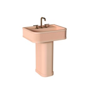 C.P. Hart - Monroe Pedestal Basin in Peach by Kast