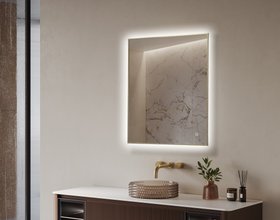 C.P. Hart - Aquinas LED Demisting Framed Mirror in Brushed Brass