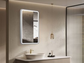 C.P. Hart - Argo LED Demisting Framed Mirror in Brushed Nickel
