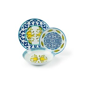 Amalfi 18-Piece Porcelain Dinnerware Set | Authentic Italian Design & Mediterranean Luxury 2026