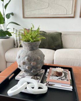 Shifa Waterproof Large Terracotta Vase (30cm) | Handcrafted Artisan Statement Pot