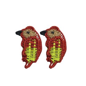 Handcrafted Parrot Raffia Napkin Rings (Set of 2) | Majestic Tropical Table Decor