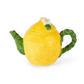 Amalfi Lemon Teapot 500ml | Vibrant Mediterranean Yellow & Blue Ceramic | Italian Coastal Tea Service | Inspired by Salerno Lemons
