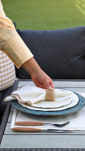 Ocean Jute Napkin Ring, Set of 4