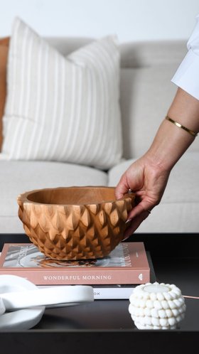 The Teak Root Durian Bowl - Natural (M) | Handcrafted Organic Statement Bowl