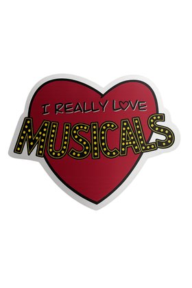 I really love musicals holographic Vinyl Sticker