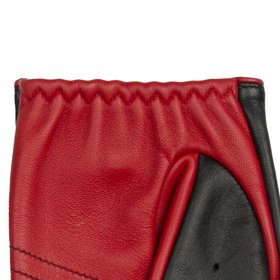 Men's Fingerless Water-Resistant Two-Colour Leather Driving Gloves