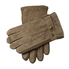 Men's Three-Point Fleece-Lined Suede Gloves