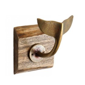 Antique Gold Whale Hook