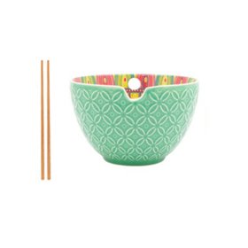 Tuscany Green Bowl with Chopsticks