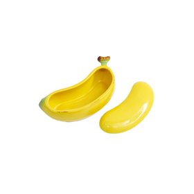 Banana Decorative Trinket Dish with Lid