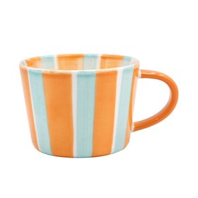Striped Yellow & Blue Mug