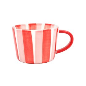 Striped Pink & Red Mug