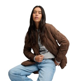 Superdry Short Quilted Brown Jacket