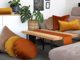 Tischband ca. 18x140 cm kuscheliger Samt beties 