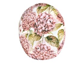 Runde Kissenhülle ca. 40 cm Ø aus 100% Baumwolle - Hortensie beties "Landlust"