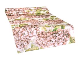 Tischläufer aus 100% Baumwolle - romantische Tischdekoration Hortensie beties "Landlust"