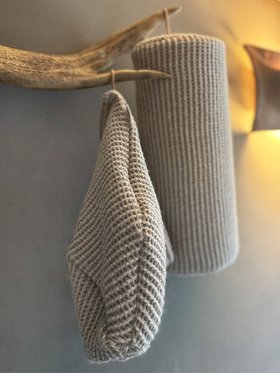 Sauna-Beanie Saunamütze One-Size Unisex 100% Leinen beties "Leinen-Waffelpique"