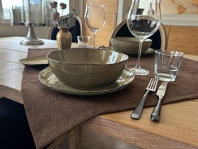 XS Mitteldecke ca. 60x60 cm Chenille-Haptik beties "FarbTon" Tischwäsche in Raumausstatter Qualität