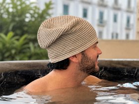 Sauna-Beanie Saunamütze One-Size Unisex 100% Leinen beties "Leinen-Waffelpique"